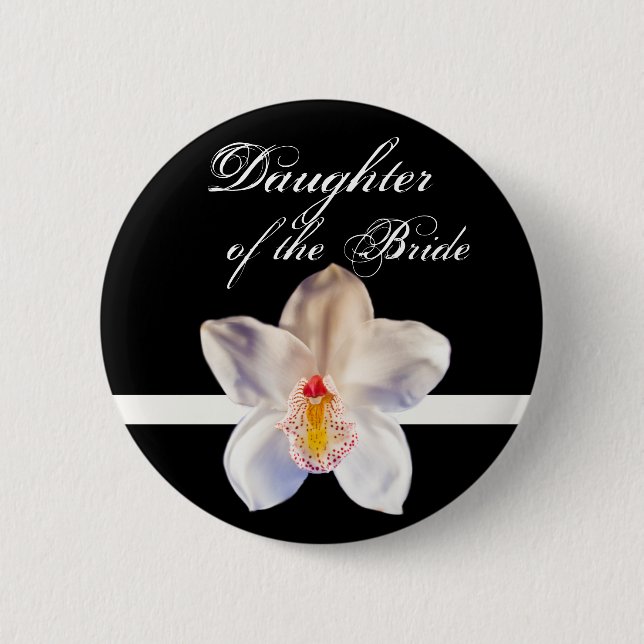 Tochter der Braut Wedding ID Bride Button (Vorderseite)