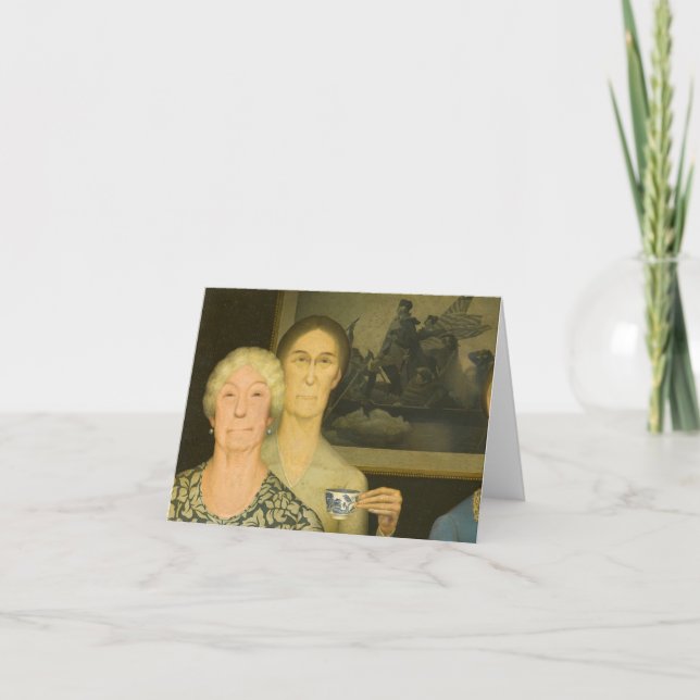 Töchter der Revolution von Grant Wood Dankeskarte (Vorderseite)