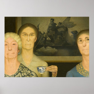 Töchter der Revolution von Grant Wood Poster
