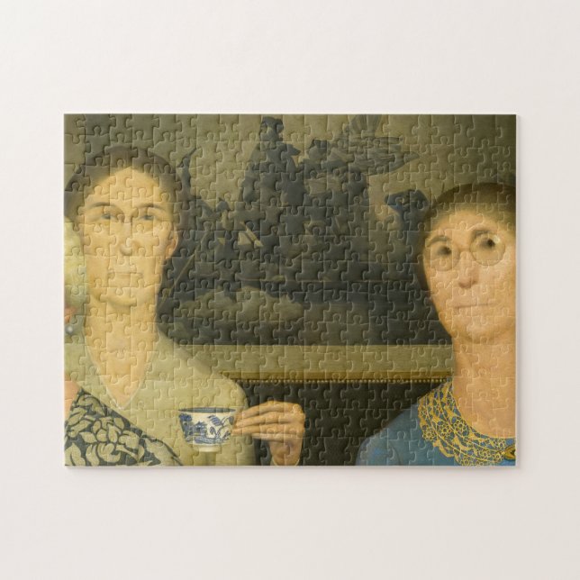 Töchter der Revolution von Grant Wood Puzzle (Horizontal)