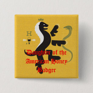 Tochter des amerikanischen Honig-Dachses Button