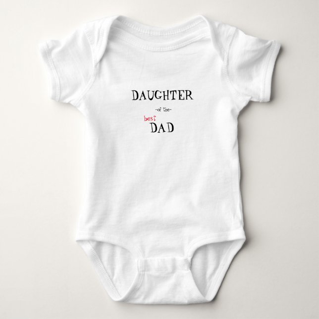Tochter des besten Vaters Baby Strampler (Vorderseite)
