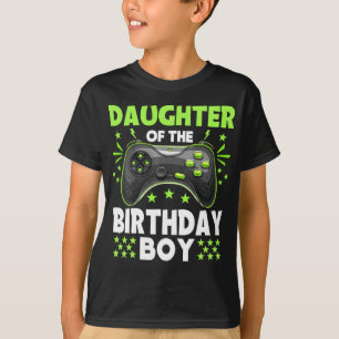 Tochter des Geburtstagsjungen Matching Video Game T-Shirt