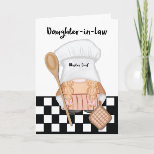 Tochter des Gesetzes Geburtstag Whimsical Gnome Ko Karte