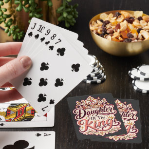 Tochter des König-Christus-Designs auf Glaubensbas Spielkarten