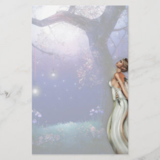 Tochter des Mond-Briefpapiers Briefpapier