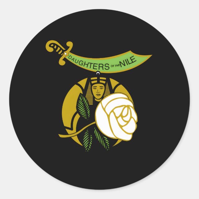 Töchter des Nils OES Schwester Don Eastern Star Runder Aufkleber (Vorderseite)
