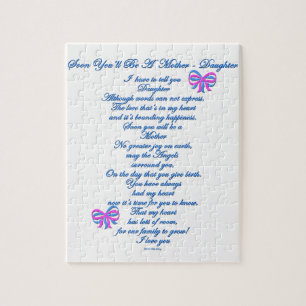 Tochter, die 1. Baby erwartet Puzzle