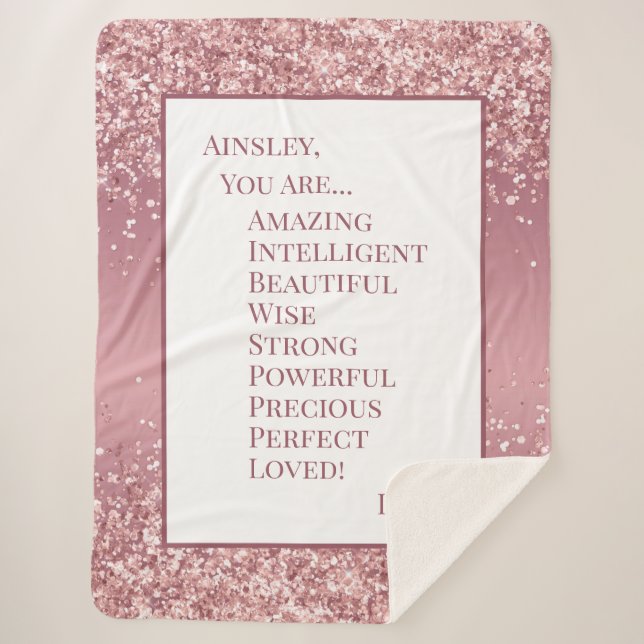 Tochter, die du amüsierst sherpadecke (Vorderseite)