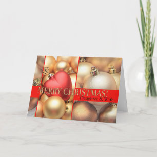 Tochter & Ehefrau Frohe Weihnachtskarte Feiertagskarte