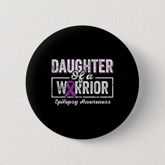 Tochter einer Lila Ribbon-Epilepsie Button (Vorderseite)