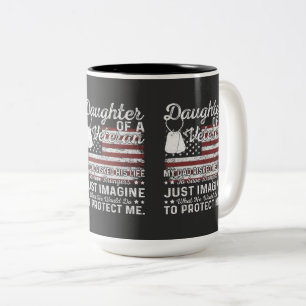 Tochter einer patriotischen Veteranenfamilie Zweifarbige Tasse