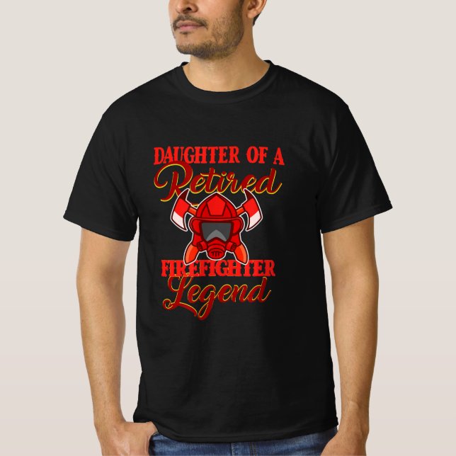 Tochter eines ermüdeten Feuerwehrlegendären T-Shirt (Vorderseite)