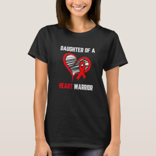 Tochter eines Herzens Kriegers Herzkrankheit Bewus T-Shirt