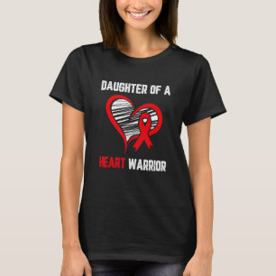 Tochter eines Herzens Kriegers Herzkrankheit Bewus T-Shirt