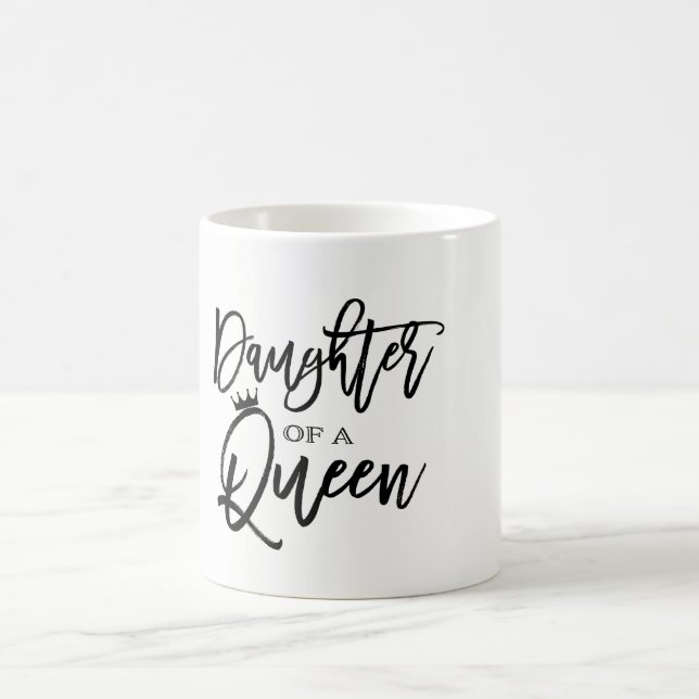 Tochter eines QUEEN Moderne Skripte, trendy Custom Tasse (Mittel)