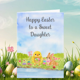 Tochter Frohe Ostern Baby Küken Karte