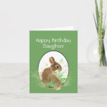 Tochter-Geburtstags-Häschen-Liebe-Mama oder Vater Karte<br><div class="desc">Dieses kleine Kaninchen ist hier,  Ihnen eine unerwartete Anmerkung der Liebe für Geburtstagswünsche zu holen</div>