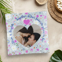 Tochter Geschenk Ditsy Blaues Herz Foto