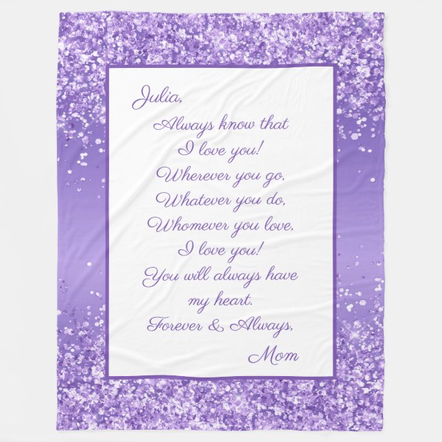 Tochter I Liebe Fleecedecke (Vorderseite)