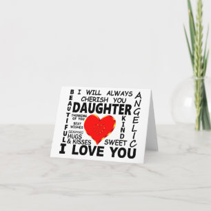 Tochter, ich liebe dich karte