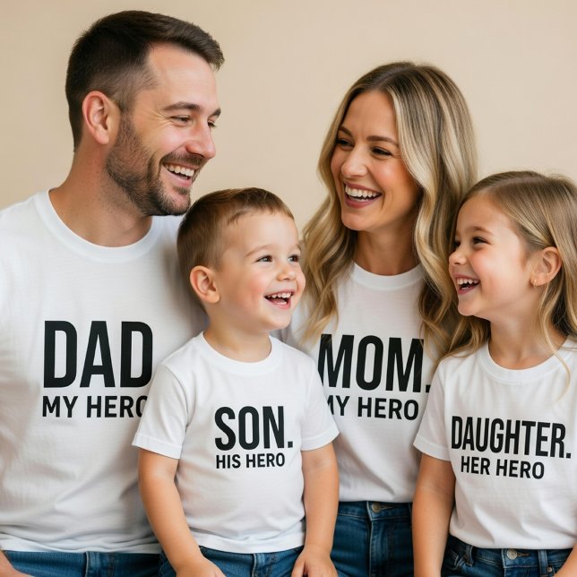 Tochter Ihr Held T-Shirt passend zu Vater und Toch (Von Creator hochgeladen)
