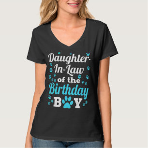 Tochter im Gesetz des Geburtstags Junge Hunde Paw T-Shirt