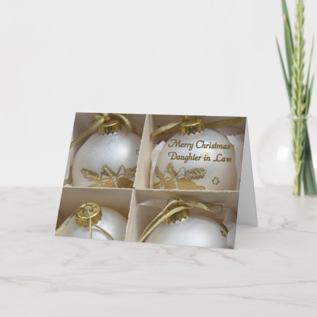 Tochter im Gesetz Frohe Weihnachtskarte Feiertagskarte (Vorderseite)