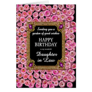 Tochter im Gesetz Geburtstag Pink Daisies