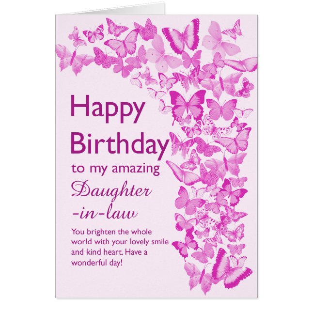 Tochter im Gesetz Geburtstagsschmetterlinge (Vorne)