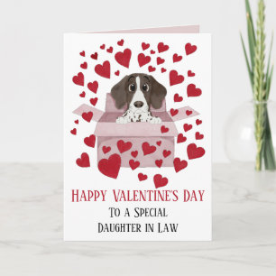 Tochter im Gesetz Welpe in Box Valentine Karte