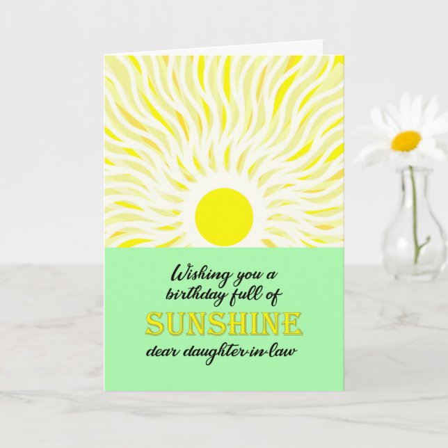 Tochter in Law Birthday Bright Sunshine Card Karte (Kleine Pflanze)