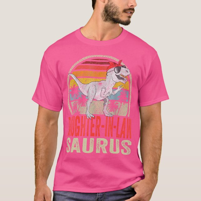Tochter-in-Lawsaurus T Rex Dinosaurus Saurus Famil T-Shirt (Vorderseite)