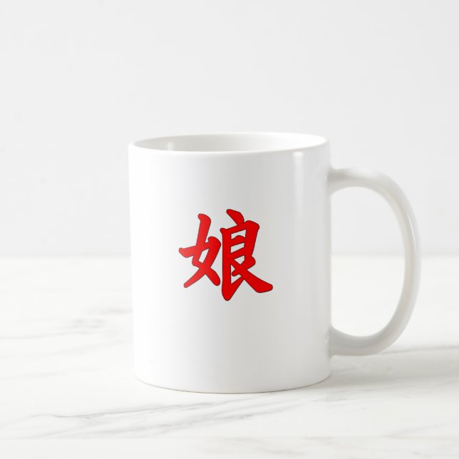 Tochter-japanische Kanji-Tasse Tasse (Rechts)