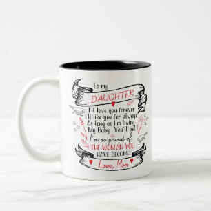 Tochter-Kaffee-Tassen-Geschenk von der stolzen Zweifarbige Tasse