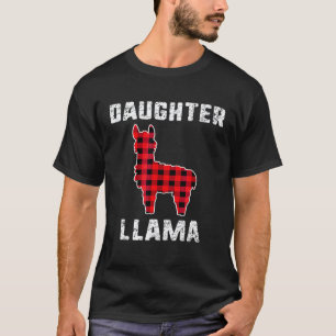 Töchter Lama Passendes Familien Rot und Braun T-Sh T-Shirt