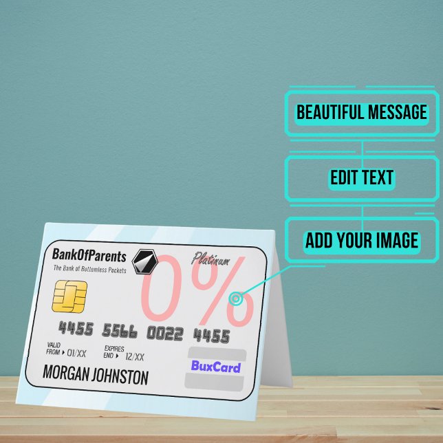 Töchter oder Sohn-Fake-Credit zum Geburtstag Karte (What parent wouldn't want to give their son or daughter a credit card to max out for their birthday.)