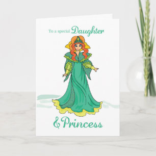 Tochter Prinzessin Birthday, Green Karte