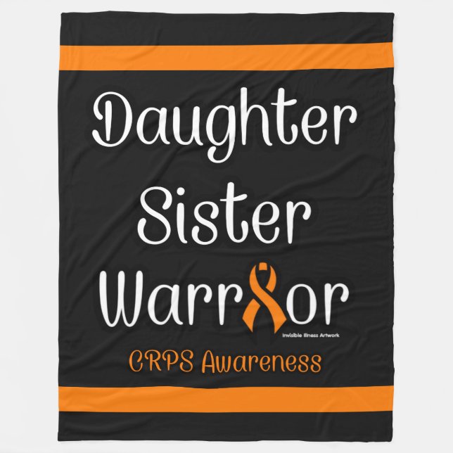 Tochter Schwester Kriegerin...CRPS Fleecedecke (Vorderseite)