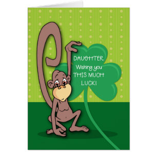Tochter, St. Patrick's Day Monkey mit Kleeblatt