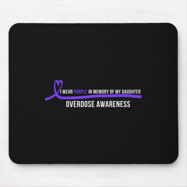 Töchter Überdosierung Bewusstsein ich trage Lila Mousepad (Vorne)