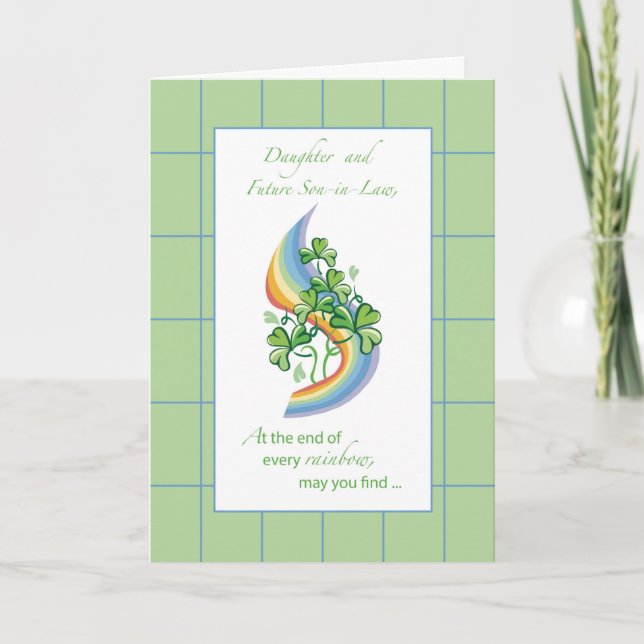 Tochter und Future Son in Law St. Patrick's Day Karte (Vorderseite)