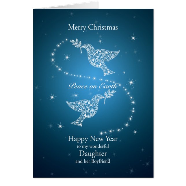 Tochter und ihr Freund, Tauben-Weihnachten (Vorne)