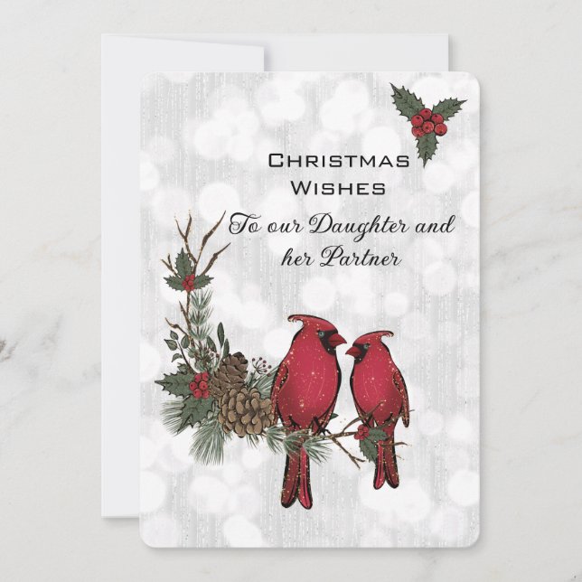 Tochter und Partner Red Kardinal Christmas (Vorderseite)