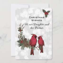 Tochter und Partner Red Kardinal Christmas