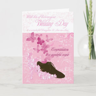 Tochter und Schwiegersohn Hochzeitstag Glückwünsch Karte