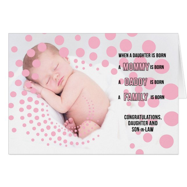 Tochter und Sohn im Gesetz Baby Girl Herzlichen Gl (Vorderseite (Horizontal))