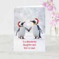 Tochter und Sohn im Gesetz Schlupfpinguine im Schn