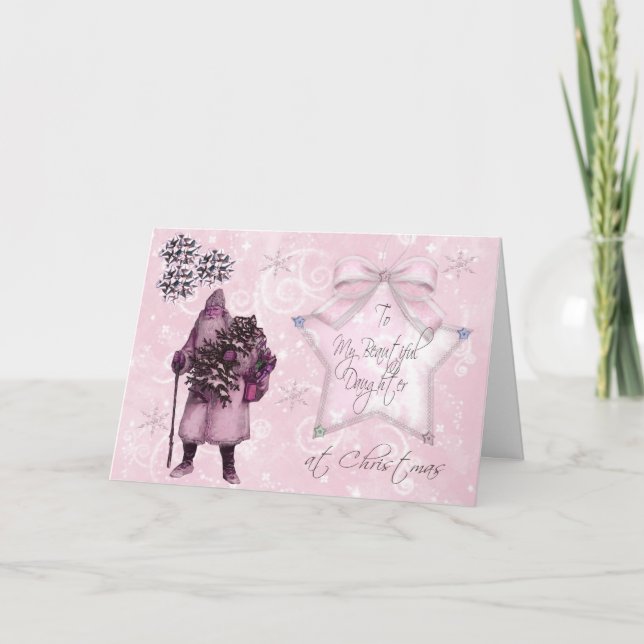 Tochter-Weihnachtskarte Feiertagskarte (Vorderseite)