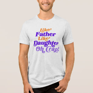 Tochter zu Vater Geschenke hinzufügen Foto Zurück  Tri-Blend Shirt